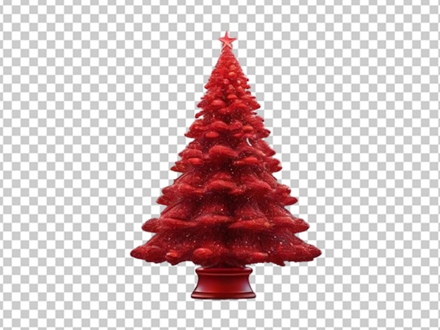 PSD 3d small vibrant red christmas tree