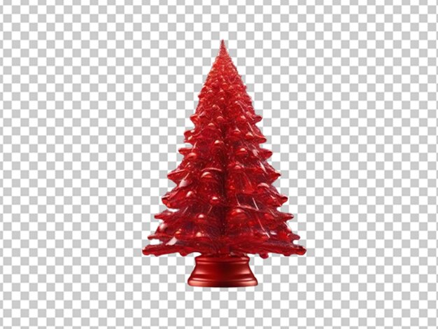 Piccolo albero di natale rosso vibrante 3d