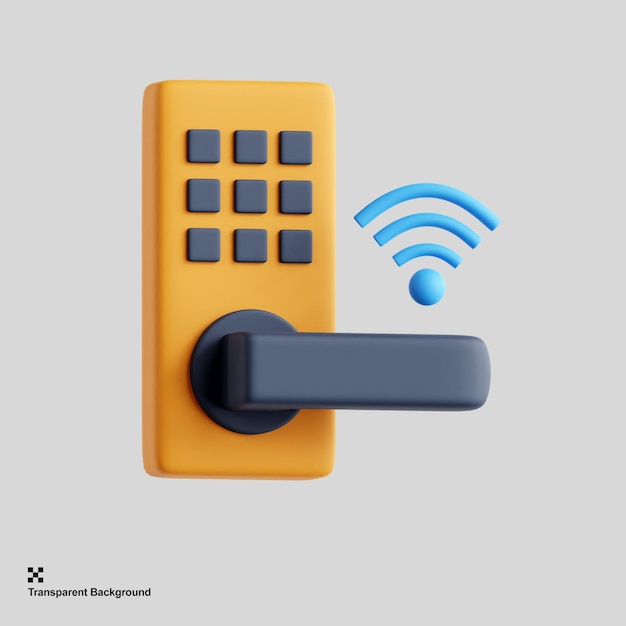 3d smart door icon