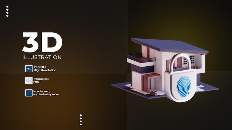 PSD 3d smart home security lock
