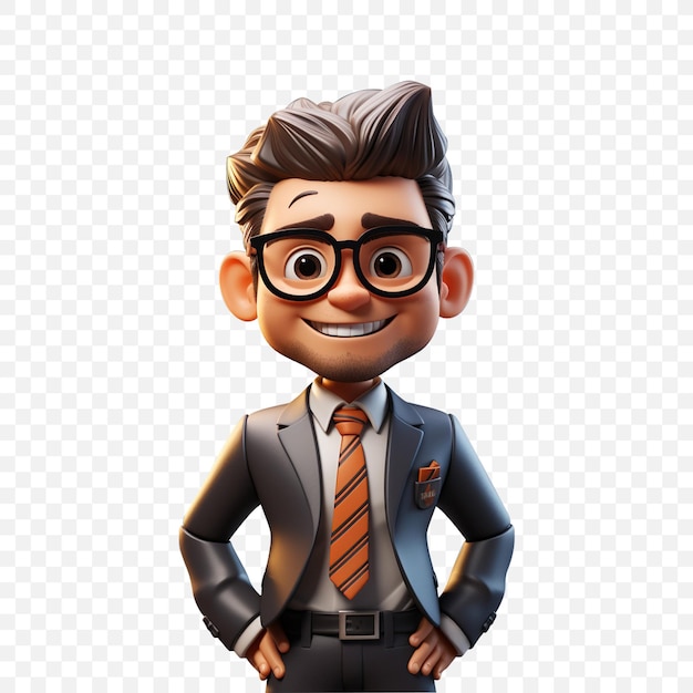 3D Smart Looking Business Man PSD