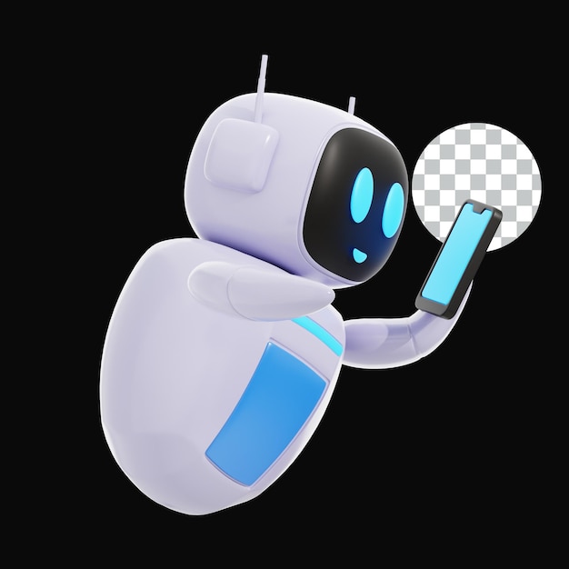 3D SMART ROBOT LEARNING met smartphone-illustratie