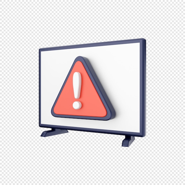 3d smart tv report system icon illustration