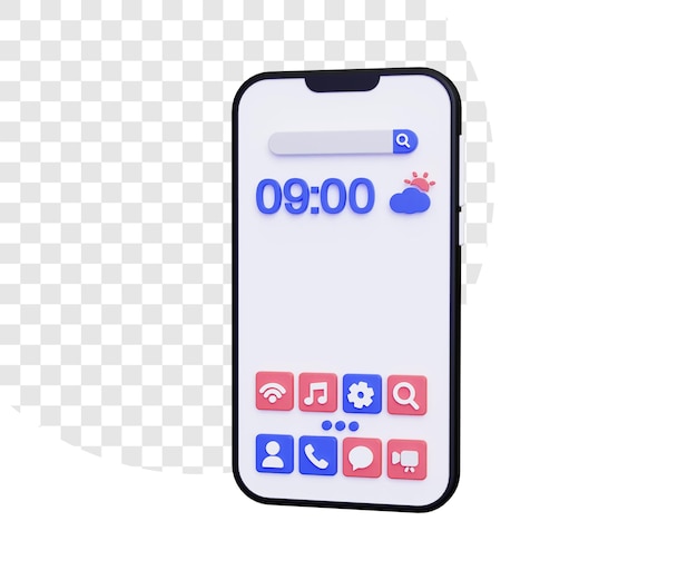 3d smartphone home screen