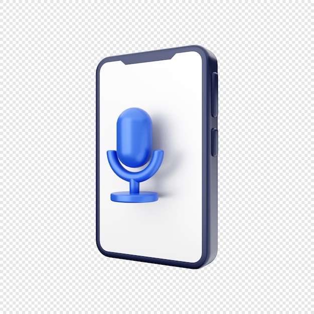 3dスマートフォンアイコンイラストボイスチャット