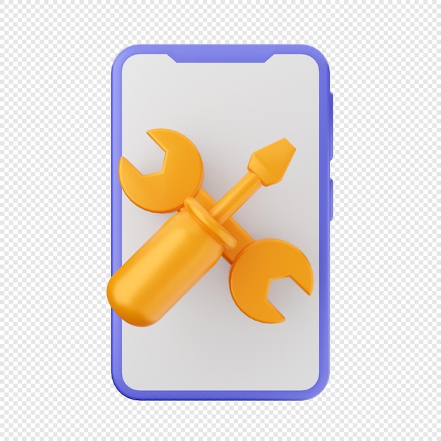3d smartphone icoon illustratie weergeven