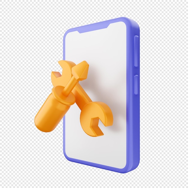 3d smartphone icoon illustratie weergeven