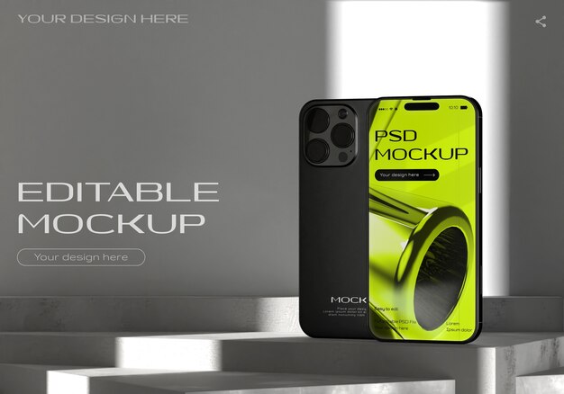 3d smartphone mockup