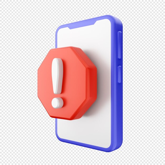 3D スマートフォン アイコン イラスト