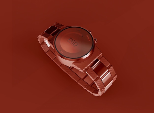PSD 3d smartwatch mockup. technology concept