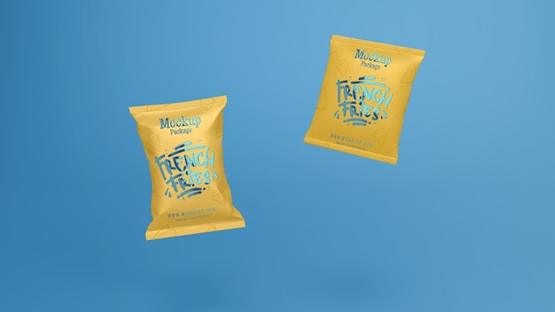 PSD 3d snack packaging mock-up