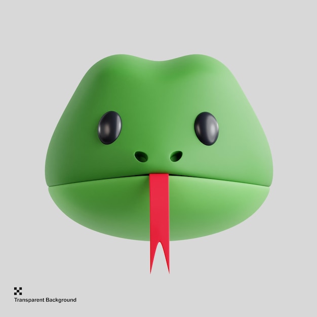 Premium PSD  Cute snake 3d illustration