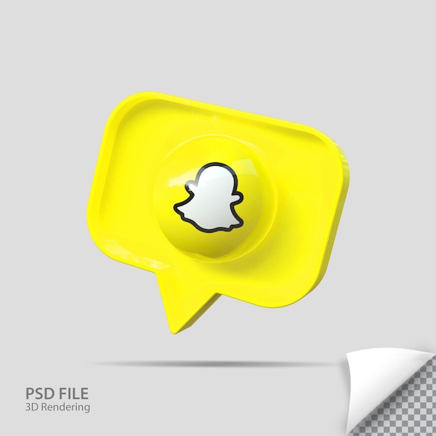 3d snapchat icon render creative