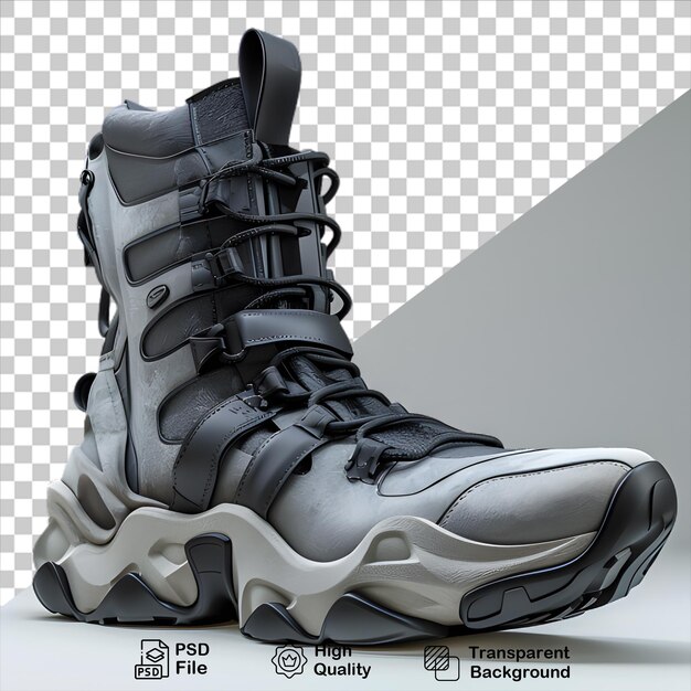 PSD 3d sneaker front view mockup on transparent background with png file