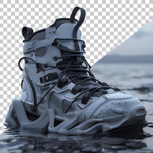 PSD 3d sneaker front view mockup on transparent background with png file