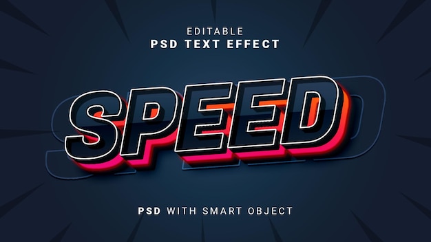 PSD 3d-snelheid gloed teksteffect