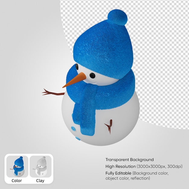 3d Snow man