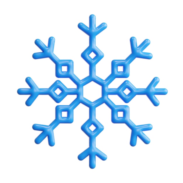 PSD 3d snowflake weather concept high quality render illustration