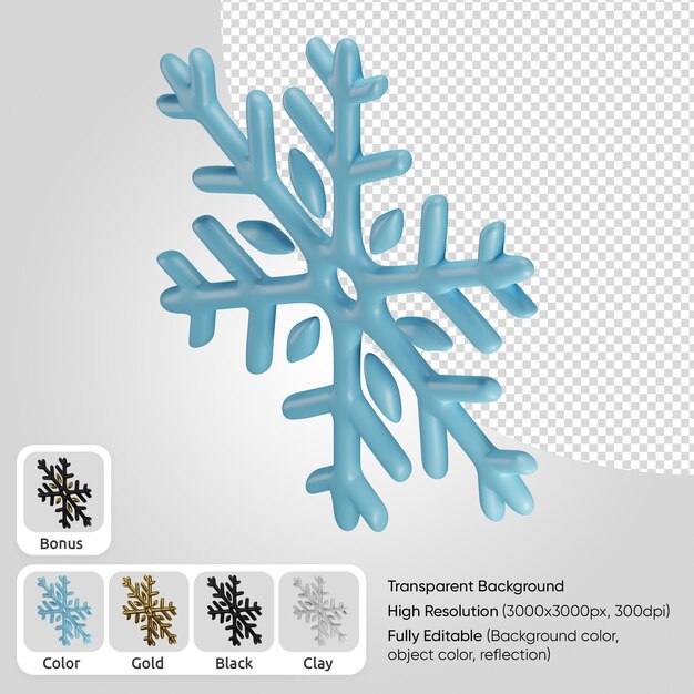 3d snowflake