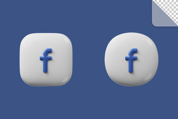 Icona di facebook dei social media 3d