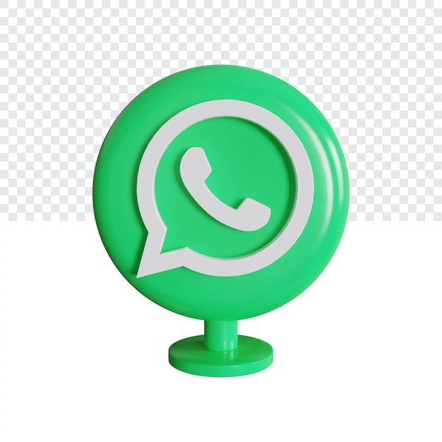 3d social media icon whatsapp