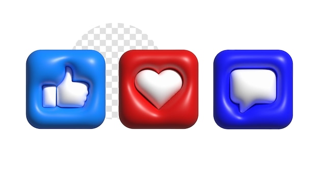 3D social media icon