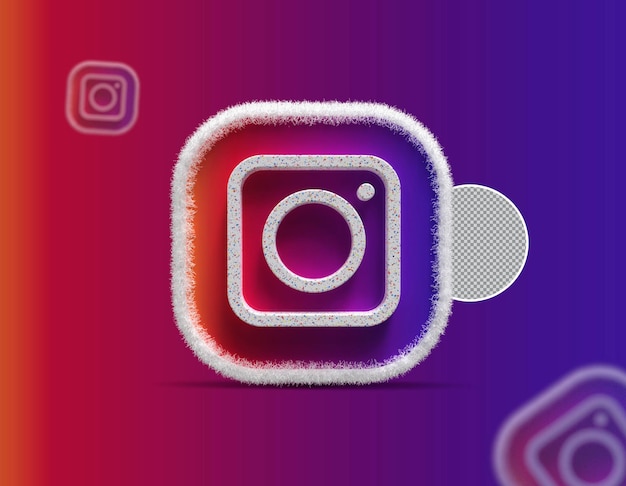 Icona instagram social media 3d