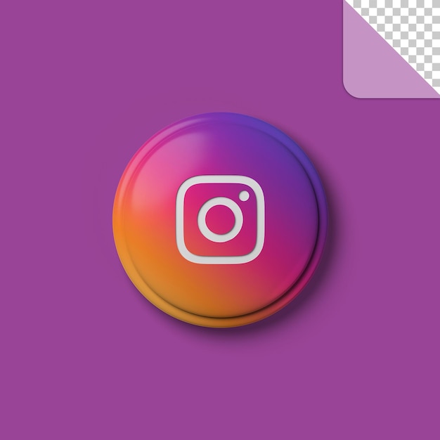 PSD 3d social media instagram icon