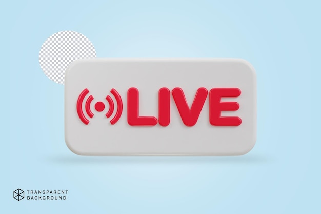 3d social media live streaming icon