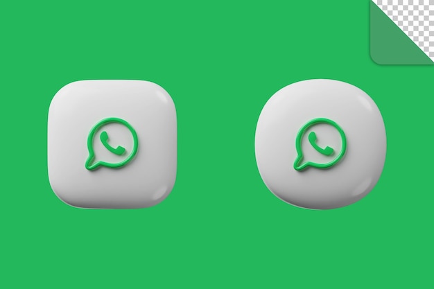 3d social media whatsapp icon