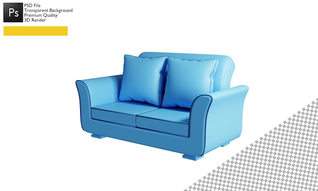 3d sofa ilustracja