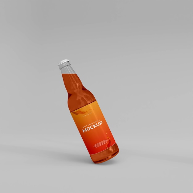 Mockup di bottiglia di bibita 3d