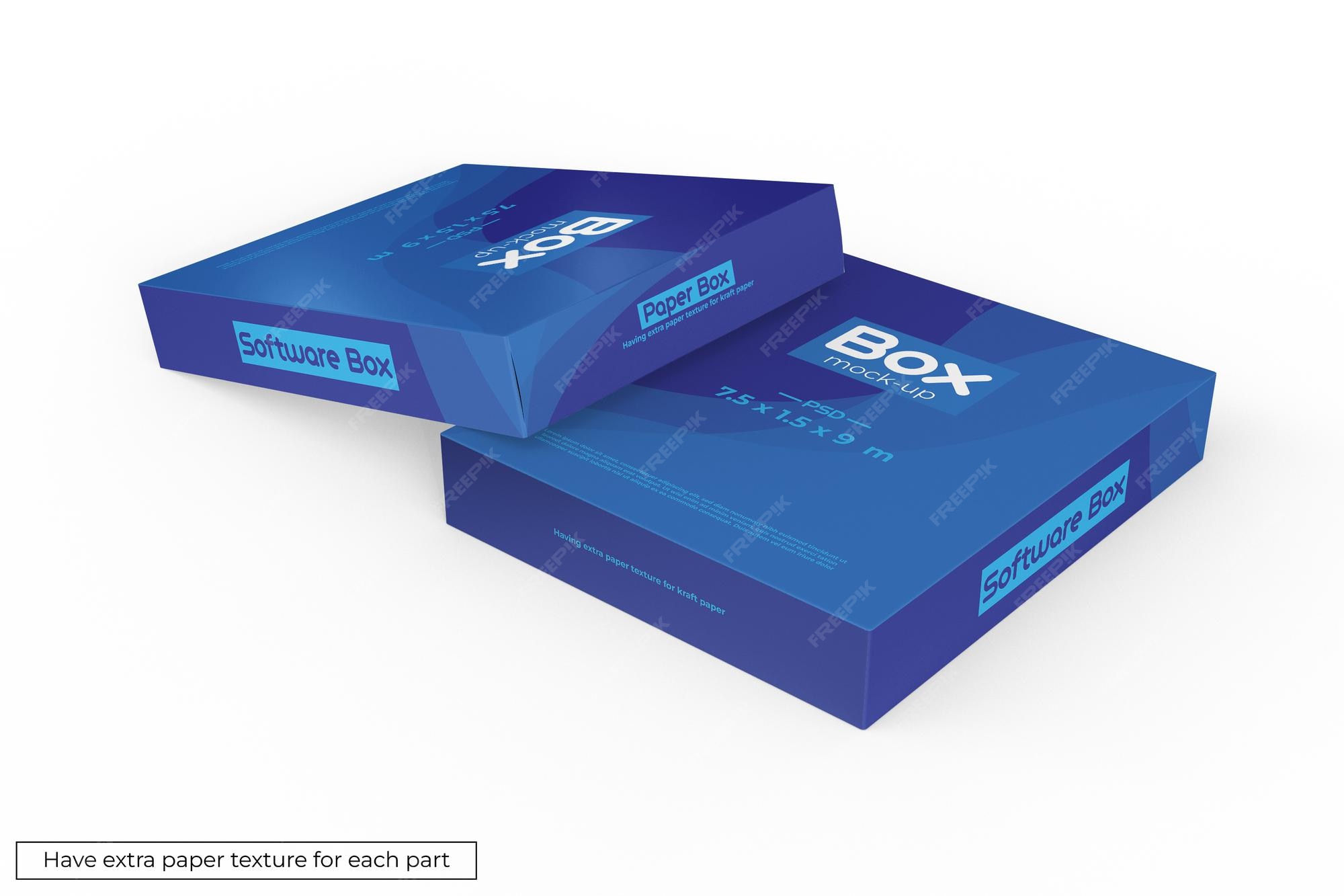 Premium PSD | 3d software box mockup