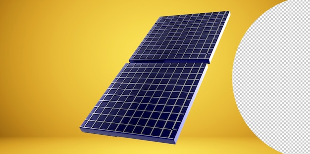 PSD 3d solar panel png with transparent background