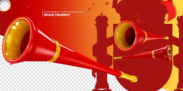 3d spaanse trompet wereldbeker voor composities