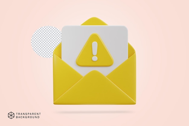 3D spam e-mail envelop pictogram illustratie