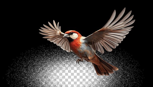 PSD 3d sparrow png прозрачный