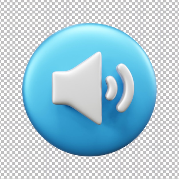 PSD 3d speaker ui icon isolated