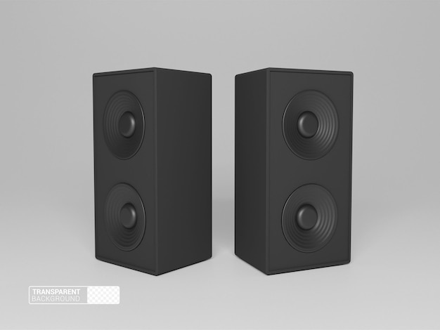 PSD 3d speaker with transparent background