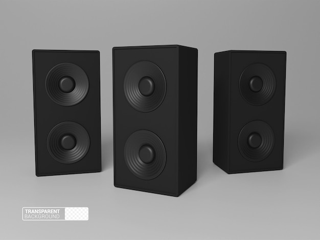 3d speaker with transparent background