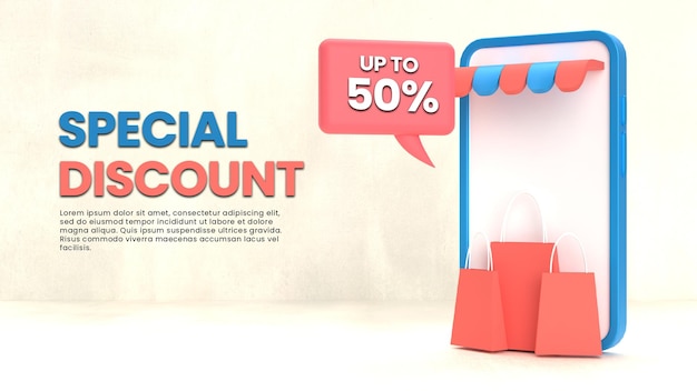 3d special discount podium for product show Premium Psd