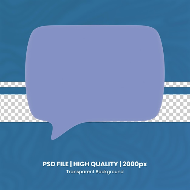 3d speech bubble 3d render icon transparent background wysokiej jakości render