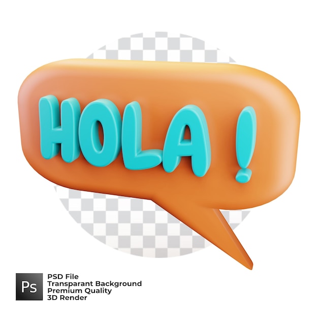 PSD 3d speech bubble hand draw 6