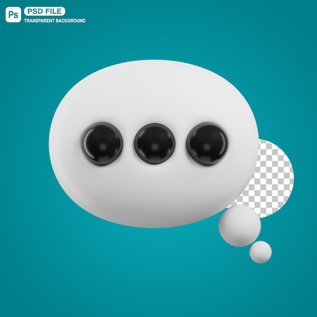 PSD 3d speech bubble illustration