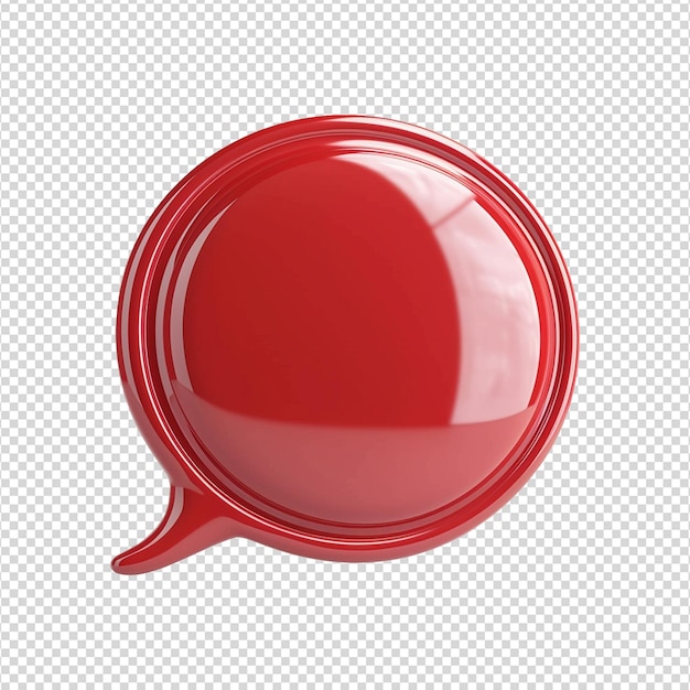 PSD 3d speech bubble isolated on transparent background png