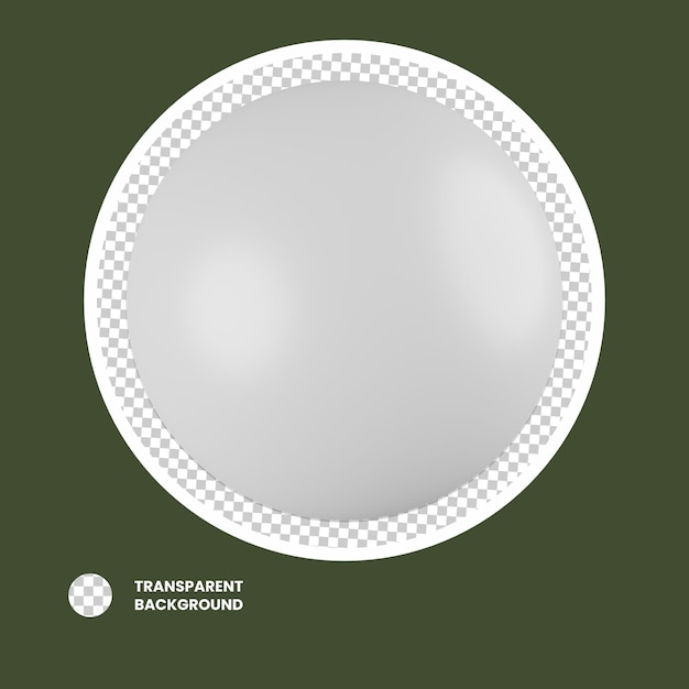 3d sphere 3d render icon illustration transparent background high quality render