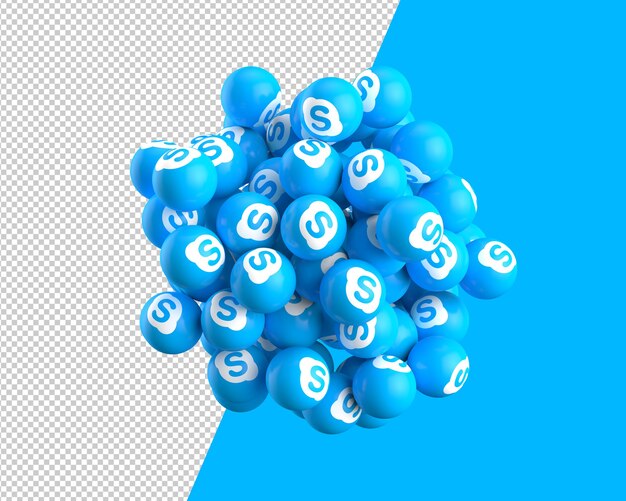 PSD 3d spheres of skype icon