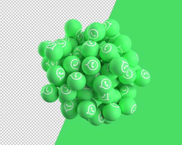 3d spheres of whatsapp icon