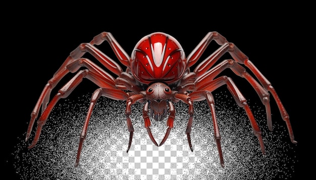 PSD 3d spider png trasparente