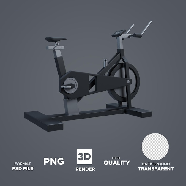 3d spin cycle gym equipment mockup